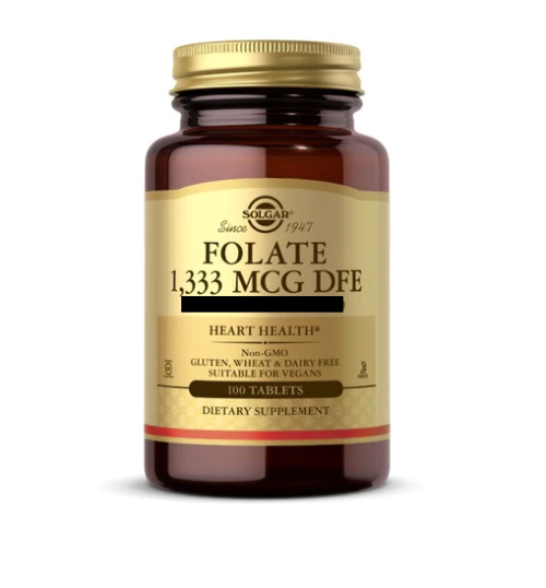 Folate 1333 mcg - 100 Tablets - Solgar