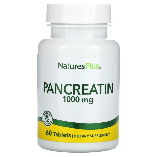 Pancreatin, 1000 mg, 60 Tablets - Nature's Plus