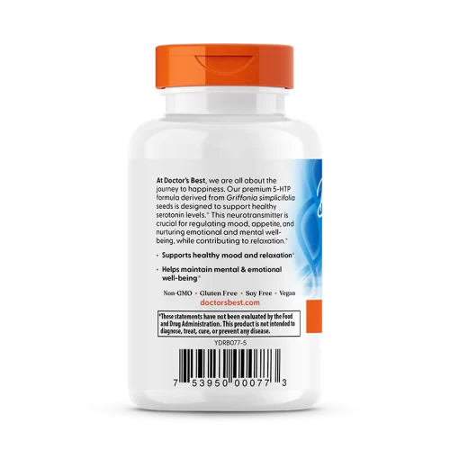 5-HTP, 100 mg, 60 Capsules, Doctor's Best - Image 3