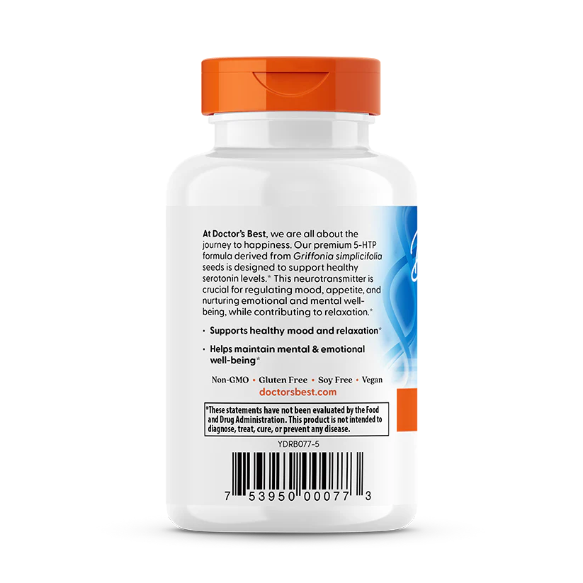 5-HTP, 100 mg, 60 Capsules, Doctor's Best - Image 3
