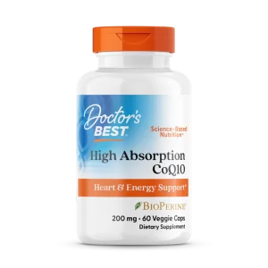 High Absorption CoQ10 with BioPerine 200mg, 60 Capsules - Doctor's Best