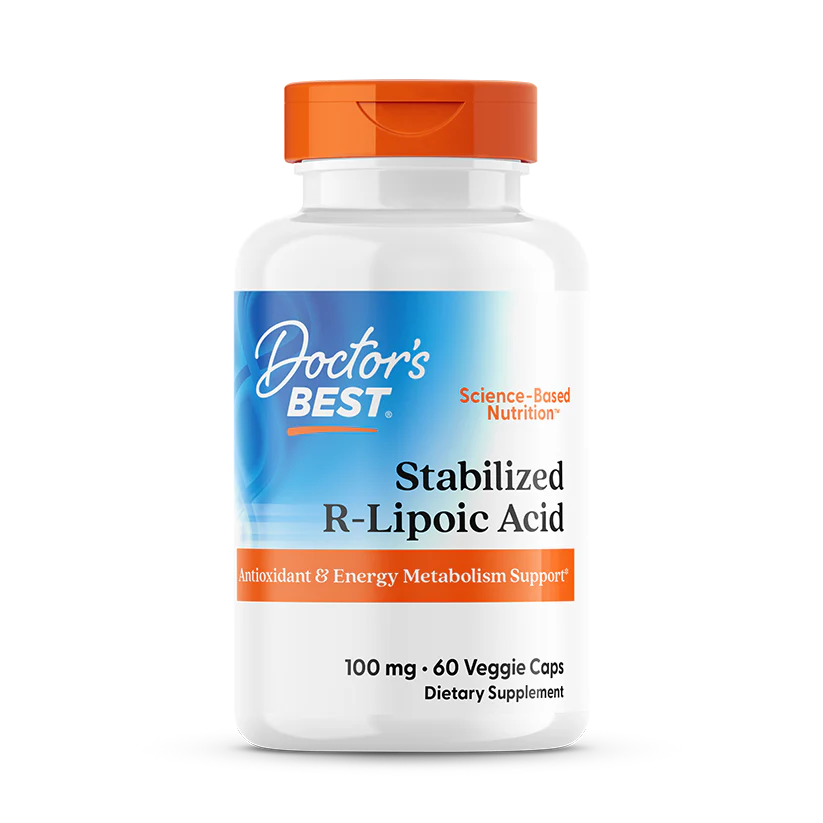 Stabilized R-Lipoic Acid with BioEnhanced Na-RALA 100mg, 60 Capsules - Doctor's Best