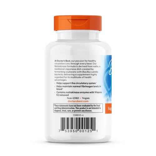 Nattokinase 2000 FUs, 90 Capsules - Doctor's Best - Image 2