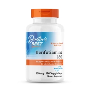 Benfotiamine with BenfoPure 150mg, 120 Capsules - Doctor's Best Benfotiamine with BenfoPure 150mg, 120 Capsules - Doctor's Best