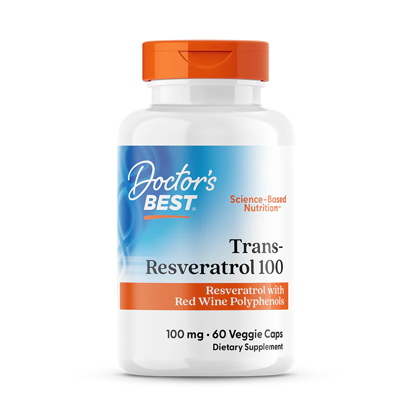 Trans-Resveratrol with Resvinol, 100mg, 60 Capsules - Doctor's Best