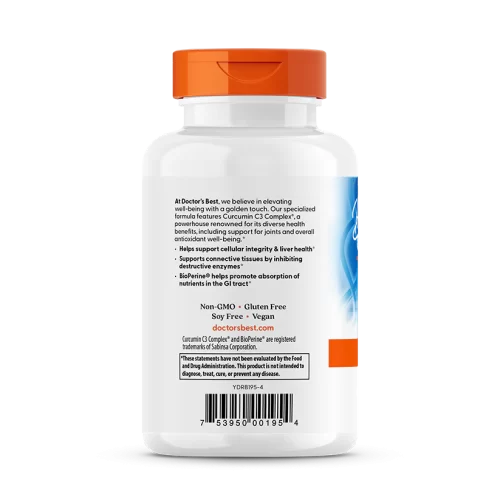 High Absorption Curcumin with C3 Complex & BioPerine 1000mg, 120 Tablets Doctors Best - Image 3