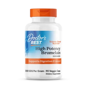 High Potency Bromelain, 3000 GDU, 500 mg, 90 Veggie Caps - Doctor's Best