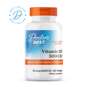 Vitamin D3 125mcg (5000 IU), 360 Softgels - Doctor's Best