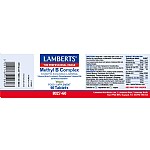 Methyl B Complex - 60 Tablets - Lamberts - Image 2