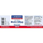 Biotin 500 mcg, 90 caps - Lamberts - Image 2