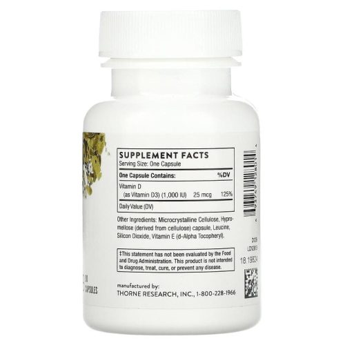 D-1,000 (D3 / D-3), 90 Vegetarian Capsules - Thorne Research