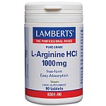 L-Arginine HCl 1000mg 90 Tabs - Lamberts L-Arginine HCl 1000mg 90 Tabs - Lamberts