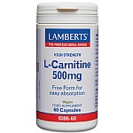 L-Carnitine 500mg, 60 Caps - Lamberts L-Carnitine 500mg, 60 Caps - Lamberts