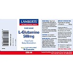 L-Glutamine 500mg 90 Caps - Lamberts - Image 2