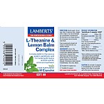 Theanine & Lemon Balm Complex, 60 Tabs - Lamberts - Image 2