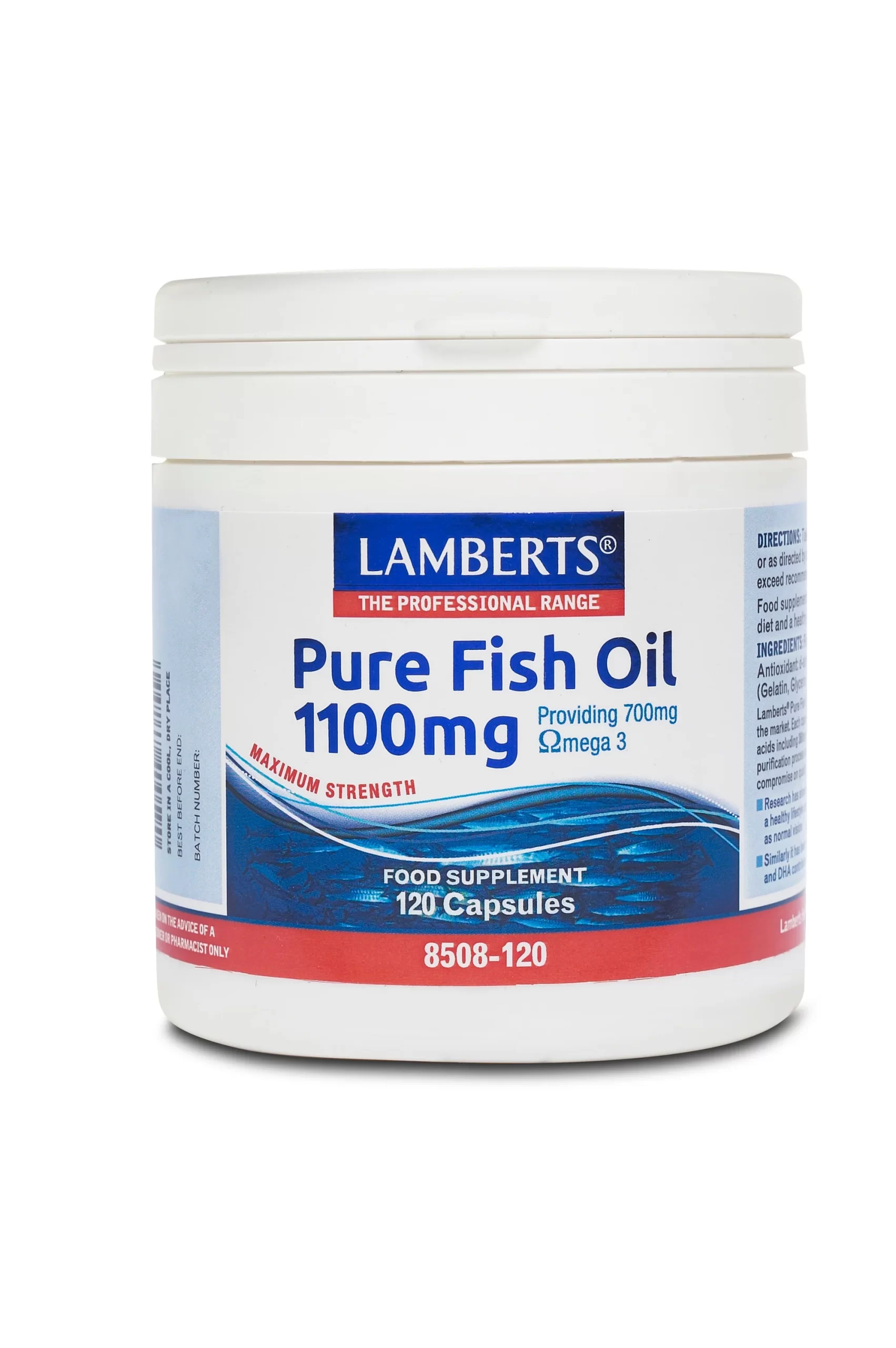Pure Fish Oil 1100mg - 120 Capsules - Lamberts