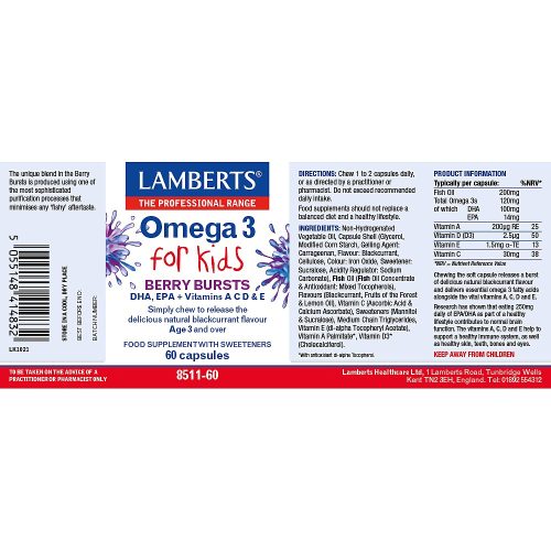 Omega 3 for Kids (60 Capsules) - Lamberts