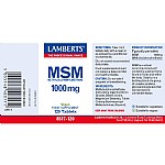 MSM 1000mg, 120 tabs - Lamberts - Image 2