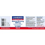 Korean Ginseng 1200mg - 60 tablets - Lamberts - Image 2