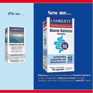 Biome Balance Everyday (formerly Acidophilus Extra 10) - 60 Capsules - Lamberts
