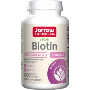 Biotin 5000 mcg, 100 Capsules - Jarrow Formulas Biotin 5000 mcg, 100 Capsules - Jarrow Formulas
