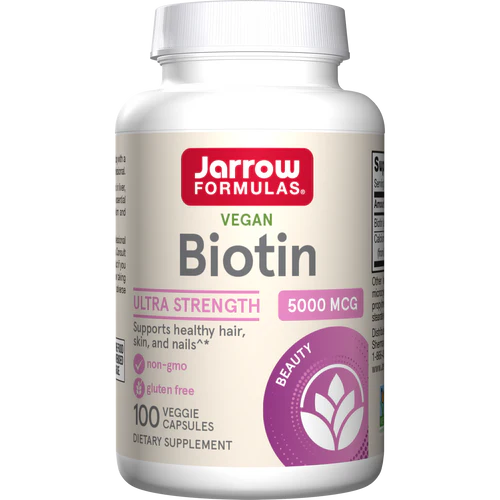 Biotin 5000 mcg, 100 Capsules - Jarrow Formulas