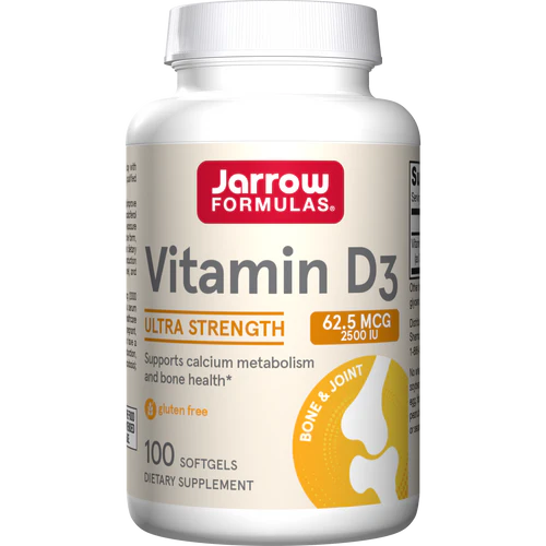 Vitamin D3 Cholecalciferol 2500 IU, 100 Softgels - Jarrow Formulas