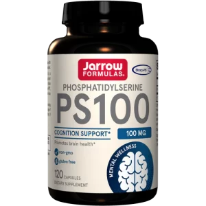 PS100, Phosphatidylserine (Contains SOY) 100 mg, 120 Capsules - Jarrow PS100, Phosphatidylserine (Contains SOY) 100 mg, 120 Capsules - Jarrow