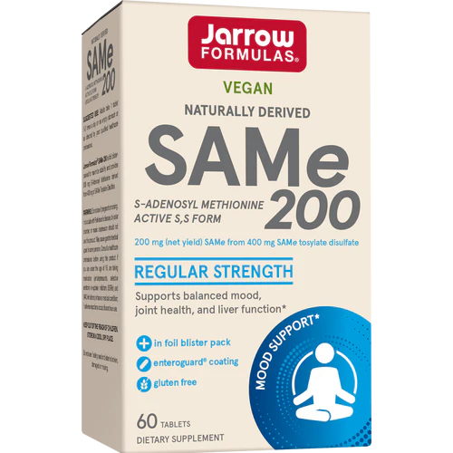 SAM-e (S-Adenosyl-L-Methionine) 200mg, 60 Enteric-Coated Tablets - Jarrow Formulas