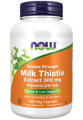 Double Strength Silymarin 300mg, 200 Veg Capsules - Now Foods