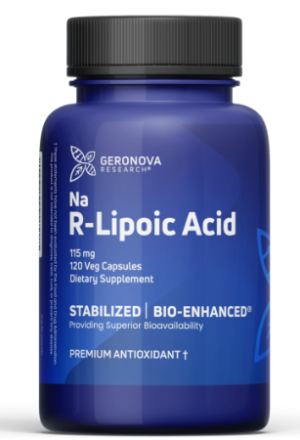 Bio-Enhanced R-Lipoic Acid 115mg, 120 Caps - Geronova Research