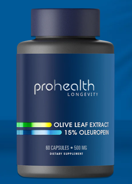 Olive Leaf Extract (15% Oleuropein) - 500mg - 60 veg Caps - ProHealth