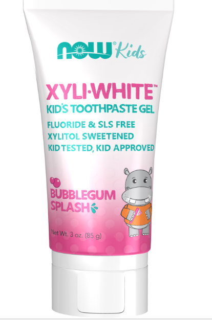 XyliWhite, Kids Toothpaste Gel, Bubblegum Splash, 85g - Now Foods