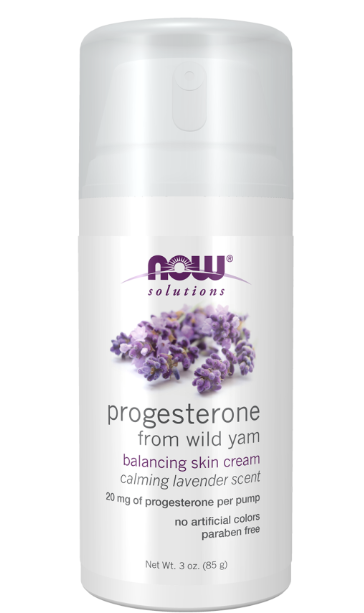 Natural Progesterone, Liposomal Skin Cream, Calming Lavender, 3 oz (85 g) - Now Foods