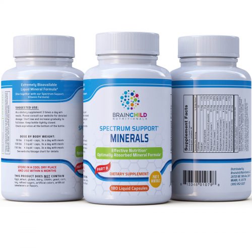 Spectrum Support Minerals, Part B, 180 Caps - BrainChild Nutritionals