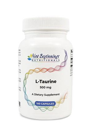 Taurine 500 mg - 100 Capsules - New Beginnings (BBE 30/09/2026)