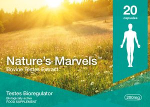 Testes Bioregulator (Testoluten® peptide) 20 Capsules - Nature's Marvels - SOI**