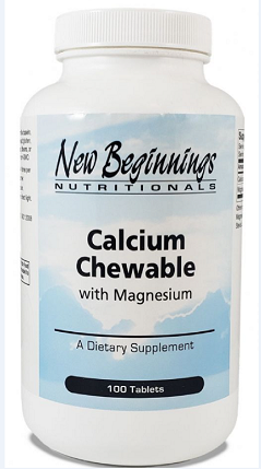 Calcium Chewable w / Magnesium, 100 tablets, New Beginnings