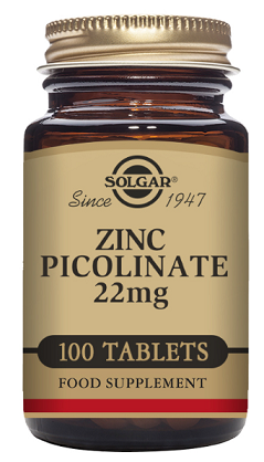 Zinc Picolinate 22mg, 100 Tablets - Solgar