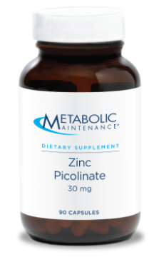 Zinc Picolinate 30mg, 90 Capsules - Metabolic Maintenance