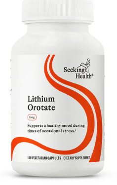 Lithium Orotate - 5 mg - 100 veg caps - Seeking Health