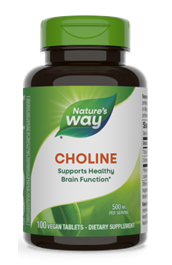 Choline 500 mg, 100 Vegan Tablets - Natures Way