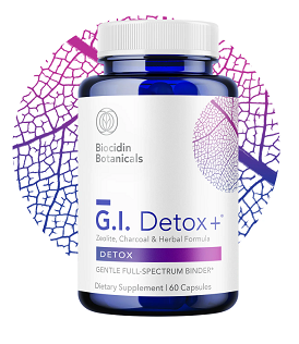 G.I. Detox +  Zeolite (G-PUR®), Charcoal & Herbal Formula (60 capsules) - Biocidin Botanical