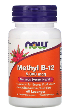 Methyl B12 5000mcg, 60 Lozenges - Now Foods