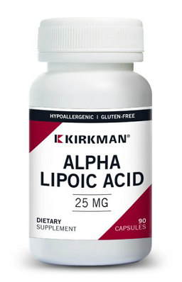 Alpha Lipoic Acid, 25 mg, 90 Capsules - Kirkman Labs (Hypoallergenic)