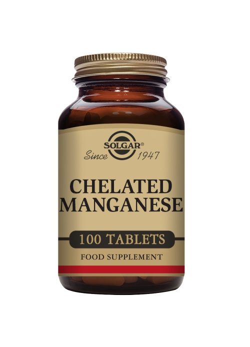 Chelated Manganese, 100 Tablets - Solgar