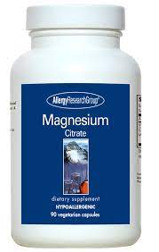 Magnesium Citrate 170mg - 90 Capsules - Nutricology / Allergy Research Group