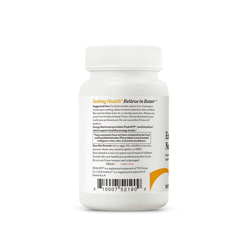 Energy Nutrients (formerly NADH + CoQ10) - 30 Lozenges - Seeking Health - Image 2