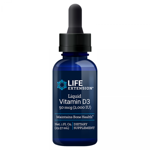 Liquid Vitamin D3, 50mcg (2,000 IU), 1 fl oz (30ml) Life Extension