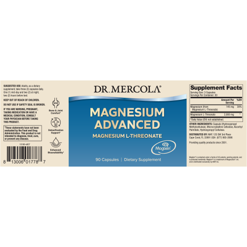 Magnesium Advanced (90 capsules) - Dr Mercola